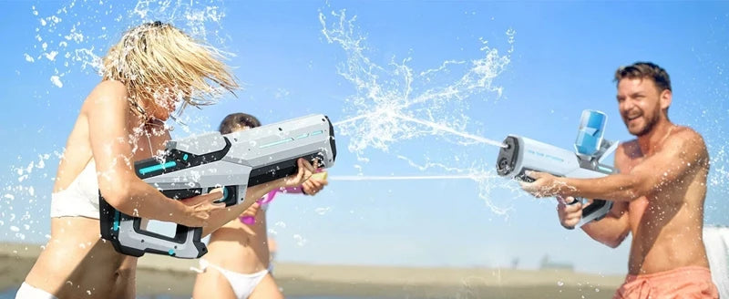 Electric Water Guns for Adults Powerful Squirt Automatic Suction Water Storage Gun Blasters Summer Pool Outdoor Game Toy Gift