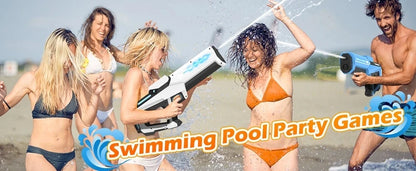 Electric Water Guns for Adults Powerful Squirt Automatic Suction Water Storage Gun Blasters Summer Pool Outdoor Game Toy Gift