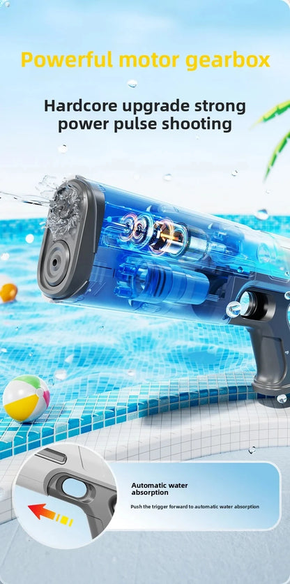 Electric Water Guns for Adults Powerful Squirt Automatic Suction Water Storage Gun Blasters Summer Pool Outdoor Game Toy Gift